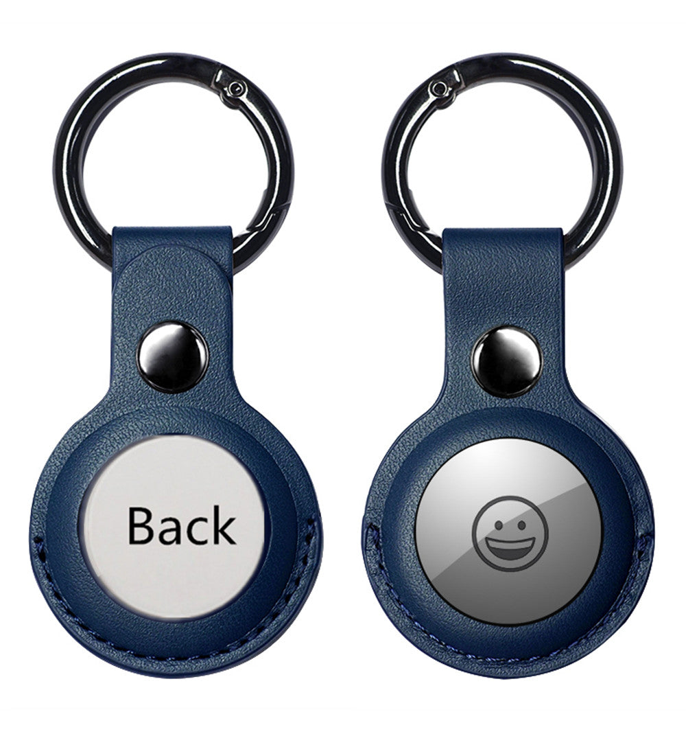 (2 Packs) Leather Case with Keychain for AirTag (2 Packs) Leather Case with Keychain for AirTag
